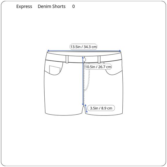 Express Womens Denim Shorts Size 0 Midi High Rise Cuffed‎ Summer Beachy Vacation - Picture 9 of 9